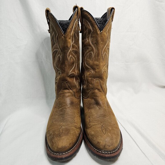 Double-H DH1554 Cowboy Work Boots Brown Leather Black Ice Men\'s Size 8D main image 13